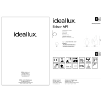 Светильник настенный Ideal Lux Edison AP1 Черный E27 148908