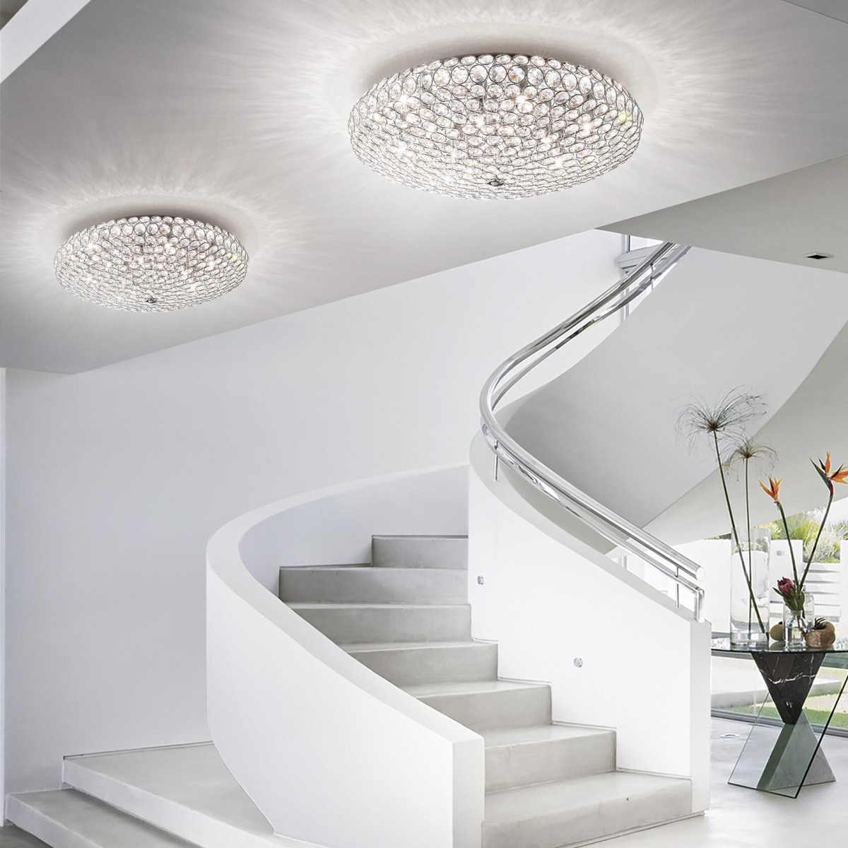 Люстра потолочная Ideal Lux King PL9 Хром G9 073255