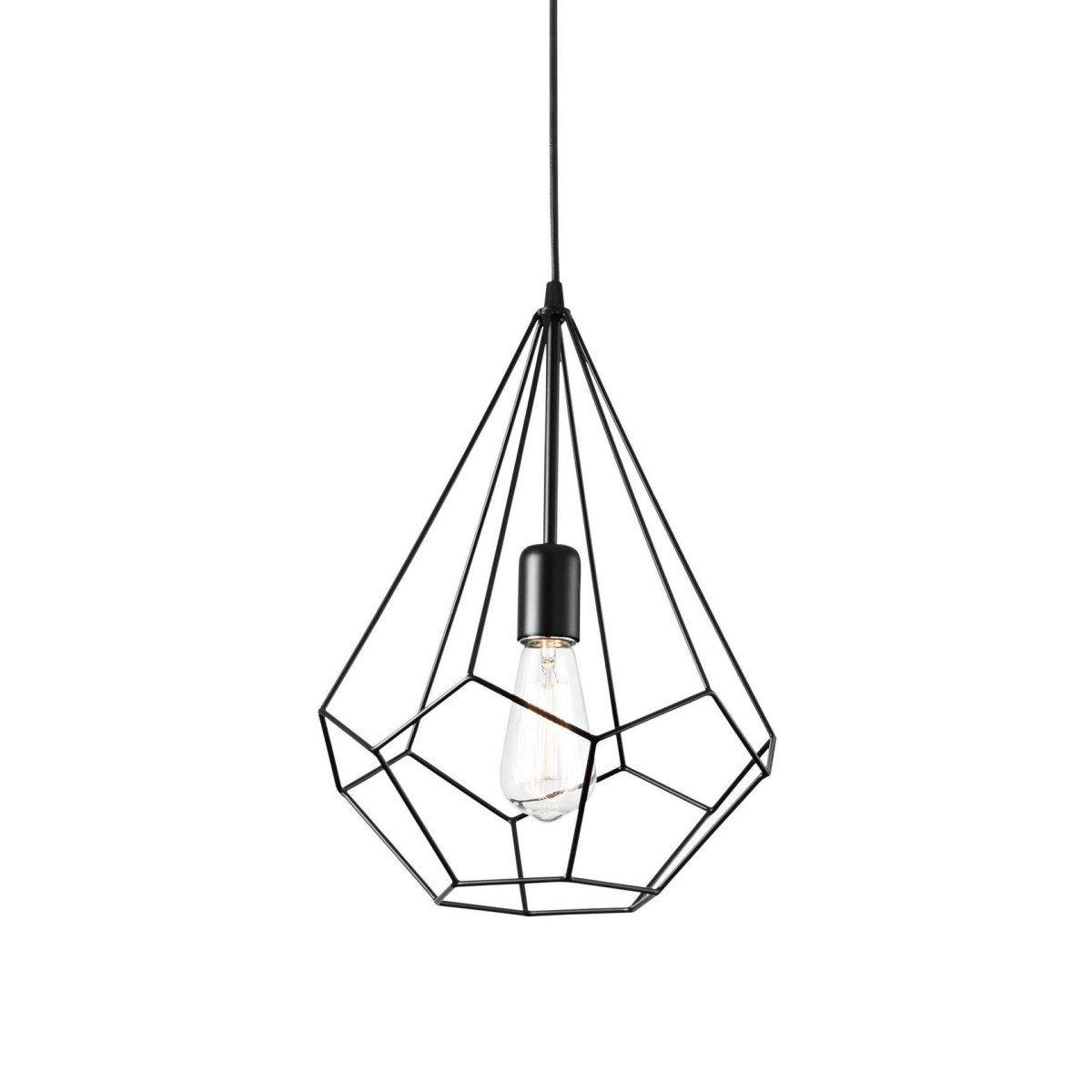 Светильник подвесной Ideal Lux Ampolla-3 SP1 Черный E27 148175