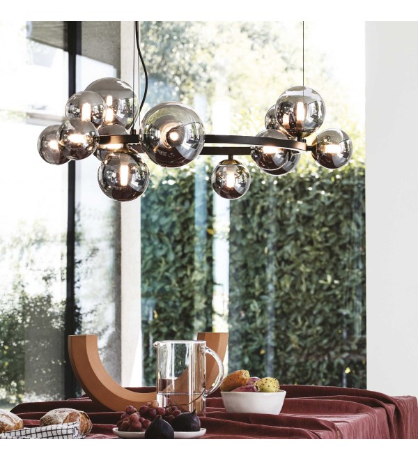 Люстра подвесная Ideal Lux Perlage SP30 Серый G9 296753