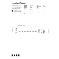 Светильник настенный Ideal Lux Look LED AP2 Round D30 H300 Черный 370651