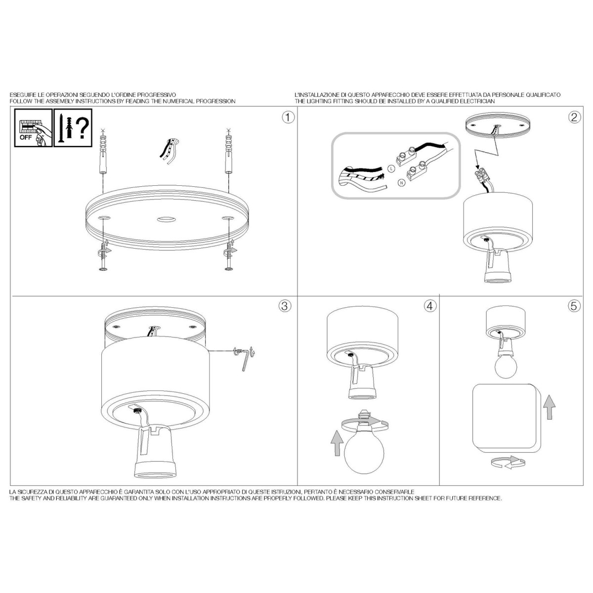 Светильник уличный Ideal Lux Luna PL1 D20 Белый E27 213194