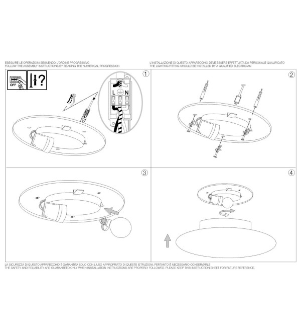 Светильник потолочный Ideal Lux Smarties PL1 D33 Белый E27 009223