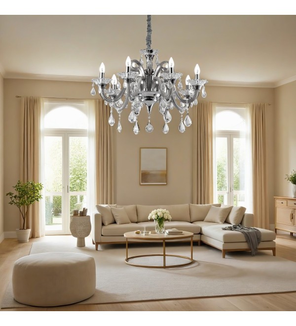 Люстра подвесная Ideal Lux Colossal SP8 Серый E14 081519