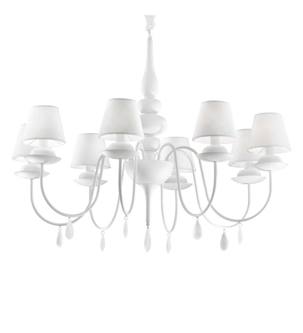 Люстра подвесная Ideal Lux Blanche SP8 Белый E14 035574