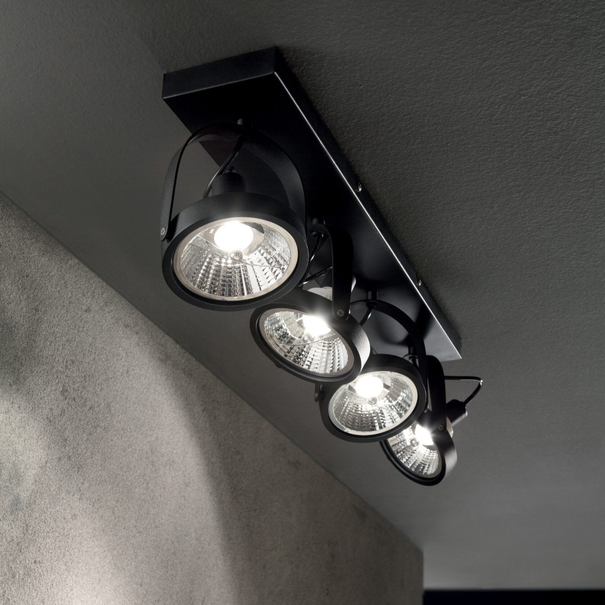 Светильник потолочный Ideal Lux Glim PL2 Черный GU10 200248