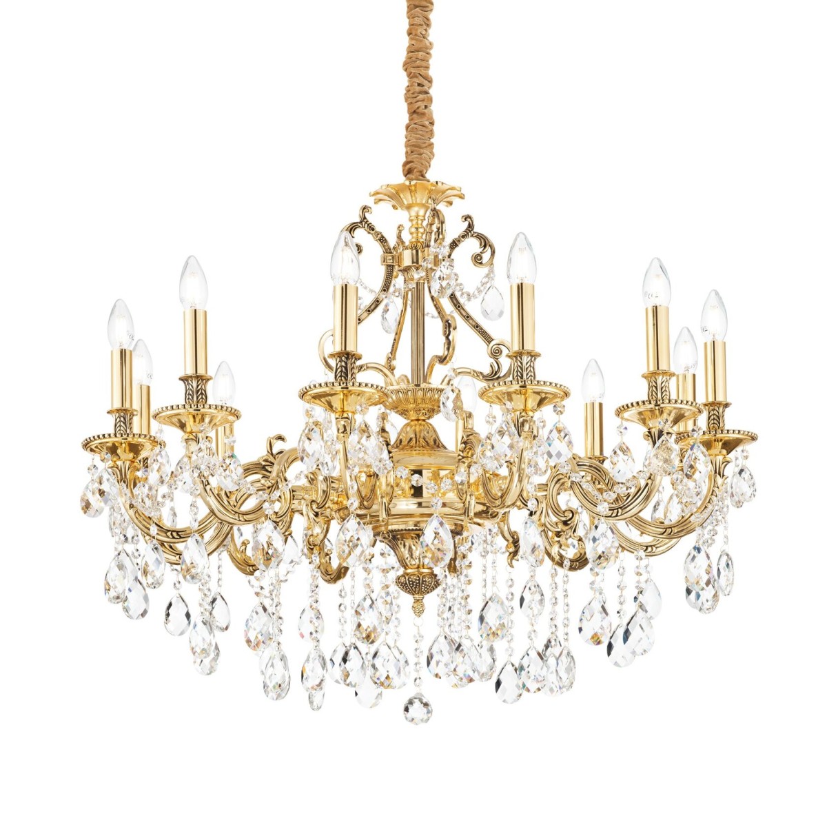 Люстра подвесная Ideal Lux Gioconda SP12 Золото E14 164960