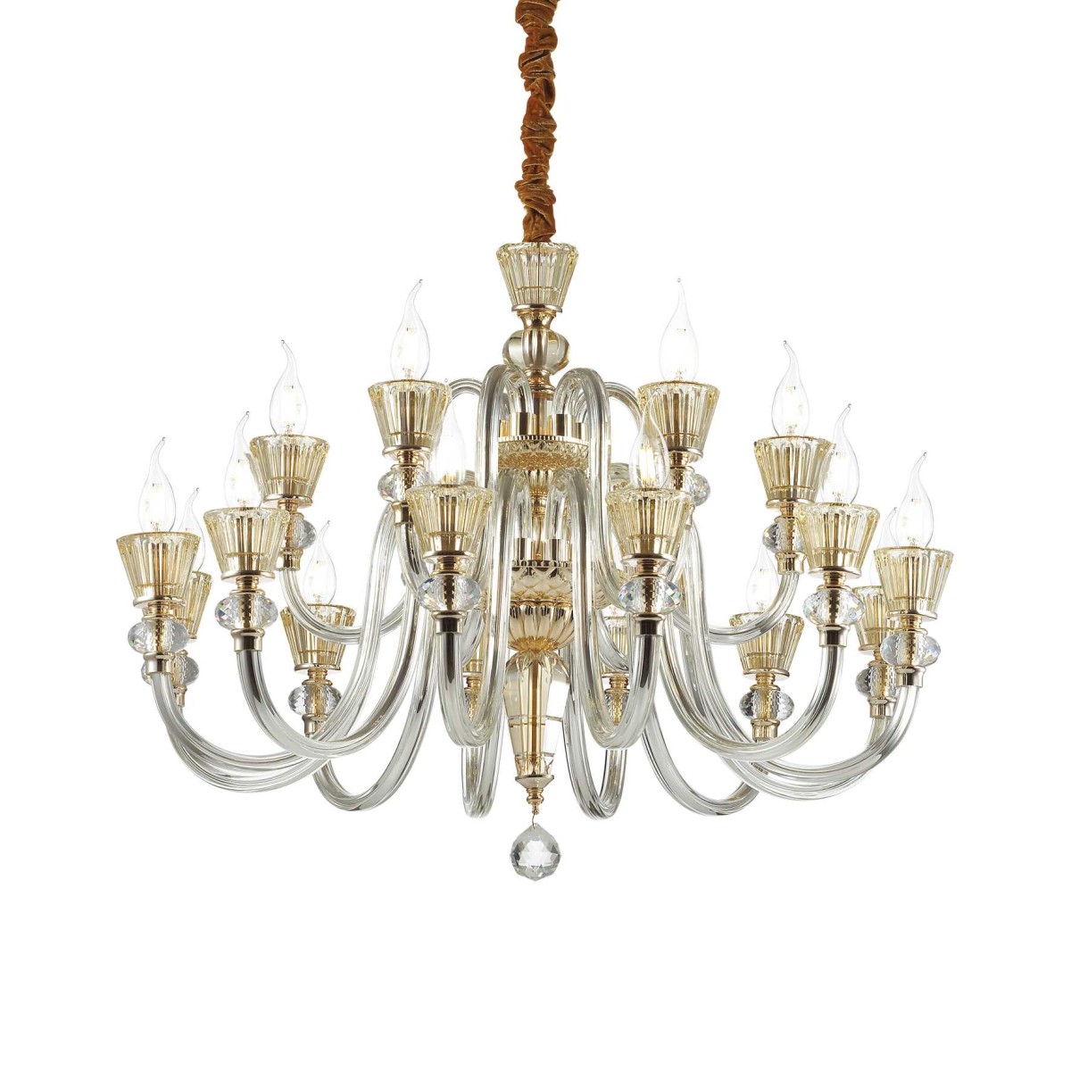 Люстра подвесная Ideal Lux Strauss SP18 Золото E14 140629