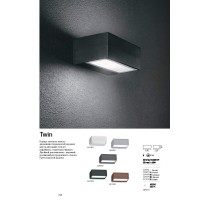 Светильник уличный Ideal Lux Twin AP1 Кофе G9 213330