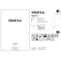 Светильник потолочный Ideal Lux Petit PL1 Черный E27 232980