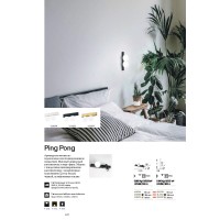 Светильник настенный Ideal Lux Binomio LED PL2 Белый 3000К LED 328270