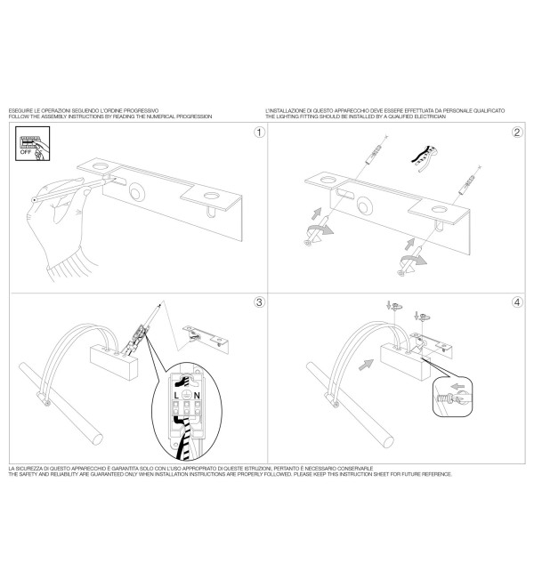Светильник настенный Ideal Lux Bow AP D26 Латунь LED 3000К 121154