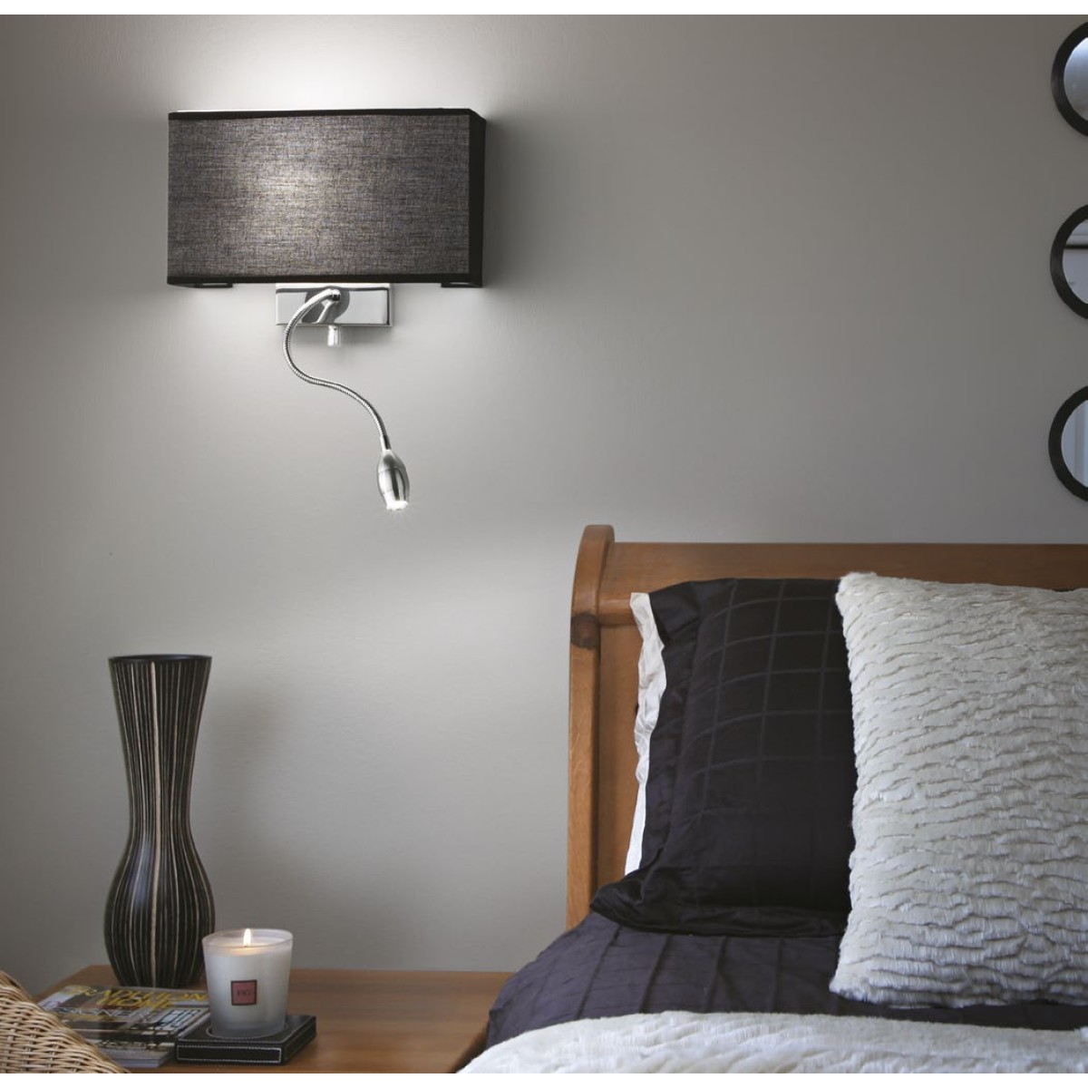 Светильник настенный Ideal Lux Hotel AP2 Черный E27 / LED 215709