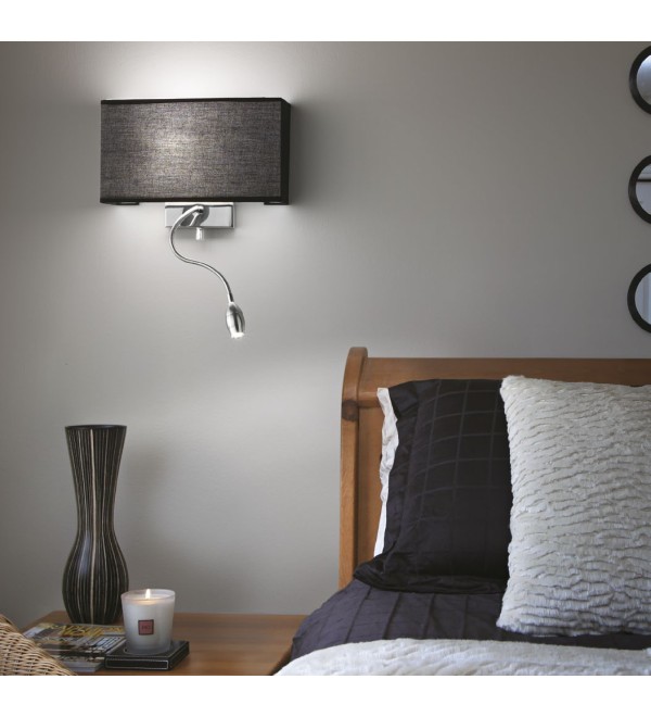 Светильник настенный Ideal Lux Hotel AP2 Черный E27 / LED 215709