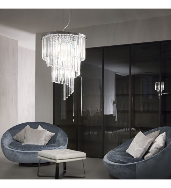 Люстра потолочная Ideal Lux Carlton PL12 E14 Золото 213507