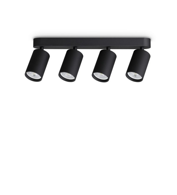 Светильник потолочный Ideal Lux Dynamite PL4 Linear Round Черный GU10 371344