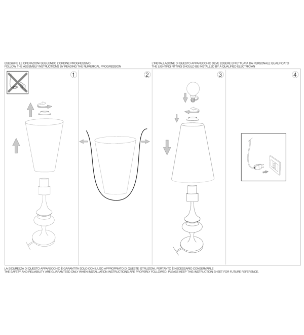 Лампа настольная Ideal Lux Alfiere TL1 Small Хром E27 032467