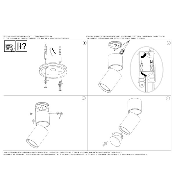 Светильник потолочный Ideal Lux Toby PL1 Черный GU10 271545