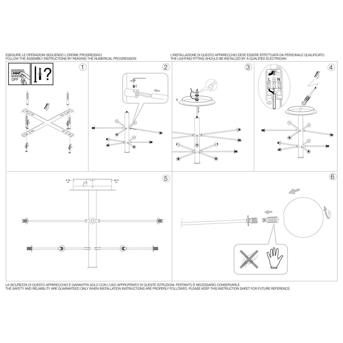 Люстра потолочная Ideal Lux Cosmopolitan PL10 Черный G9 273693