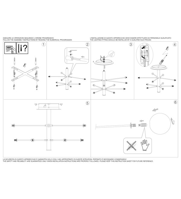 Люстра потолочная Ideal Lux Cosmopolitan PL10 Черный G9 273693
