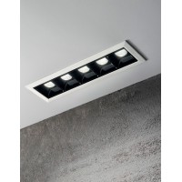 Светильник встраиваемый Ideal Lux Lika FI TRIM 12W 3000K Белый / Черный LED 206219