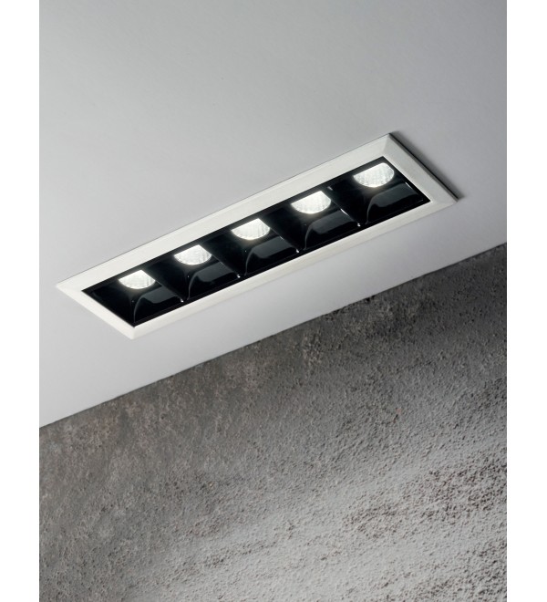 Светильник встраиваемый Ideal Lux Lika FI TRIM 12W 3000K Белый / Черный LED 206219