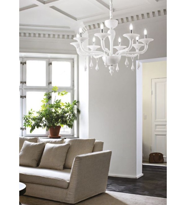 Люстра подвесная Ideal Lux Miramare SP6 Белый E14 068183