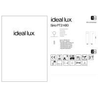 Светильник садово-парковый Ideal Lux Sirio PT2 H80 Черный GX53 115108