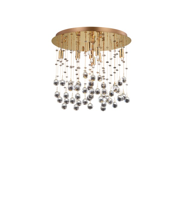 Люстра потолочная Ideal Lux Moonlight PL8 Золото G9 080932