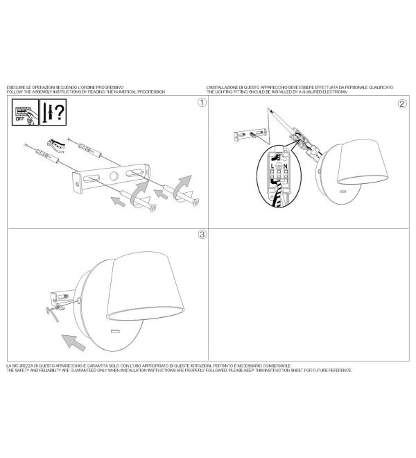 Светильник настенный Ideal Lux Gim AP Черный 3000К LED 167121