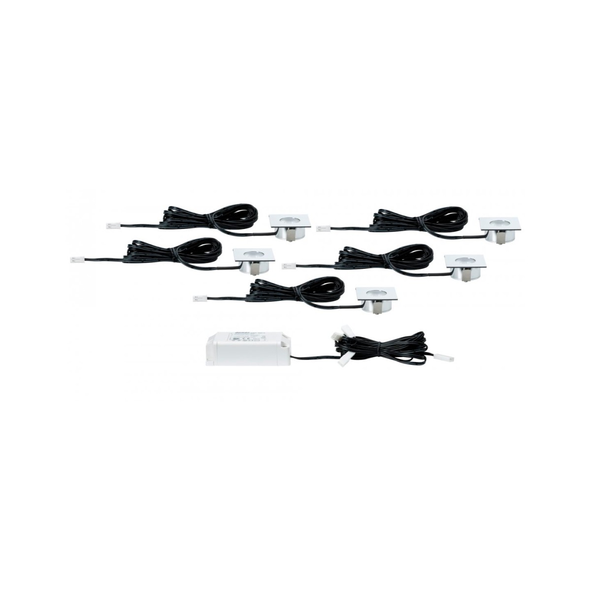 Светильник встраиваемый Paulmann Micro Line Mini LED 35 x 35 мм 2700К Хром Набор 5шт. 93550