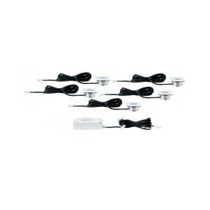 Светильник встраиваемый Paulmann Micro Line Mini LED 35 x 35 мм 2700К Хром Набор 5шт. 93550