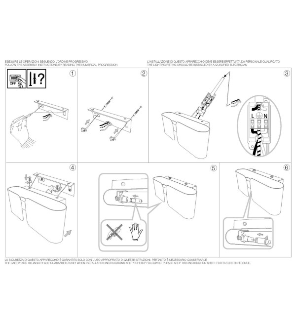 Светильник настенный Ideal Lux Clip AP2 Small Серебро E27 088273