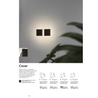 Светильник настенный Ideal Lux Cover AP D15 Square Черный LED 195766