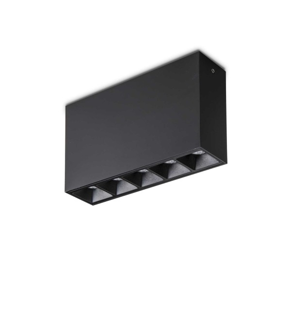 Светильник потолочный Ideal Lux Lika PL 12Вт 3000K Черный 244884