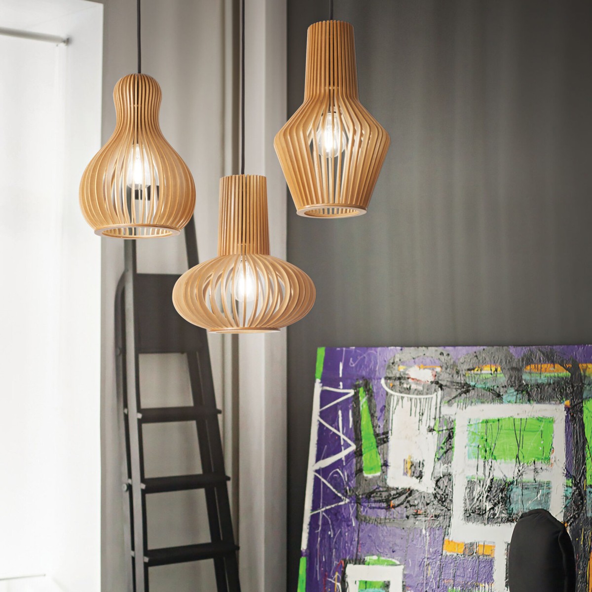 Светильник подвесной Ideal Lux Citrus-2 SP1 Дерево E27 159850