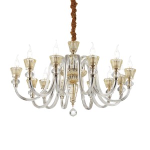 Люстра подвесная Ideal Lux Strauss SP12 Золото E14 140612