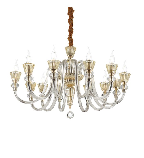 Люстра подвесная Ideal Lux Strauss SP12 Золото E14 140612