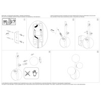 Светильник настенный Ideal Lux Perlage AP3 Янтарь G9 322742