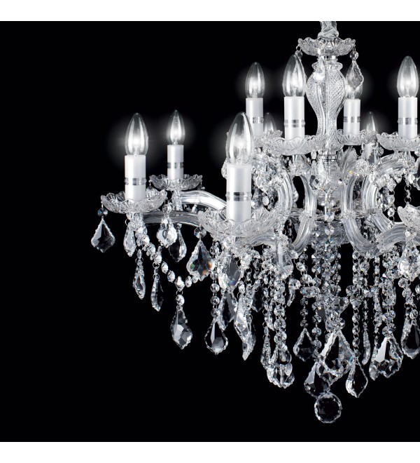 Люстра подвесная Ideal Lux Florian SP12 Хром E14 035604