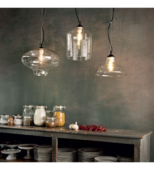 Светильник подвесной Ideal Lux Bistro SP1 Round E27 Прозрачный 120898