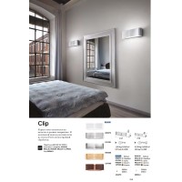 Светильник настенный Ideal Lux Clip AP2 Small Серебро E27 088273