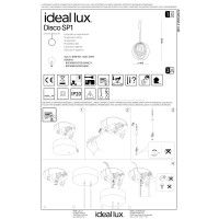 Светильник подвесной Ideal Lux Disco SP1 Черный E27 114262