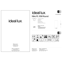 Светильник потолочный Ideal Lux Nitro PL D08 Round 3000K Белый LED 205991