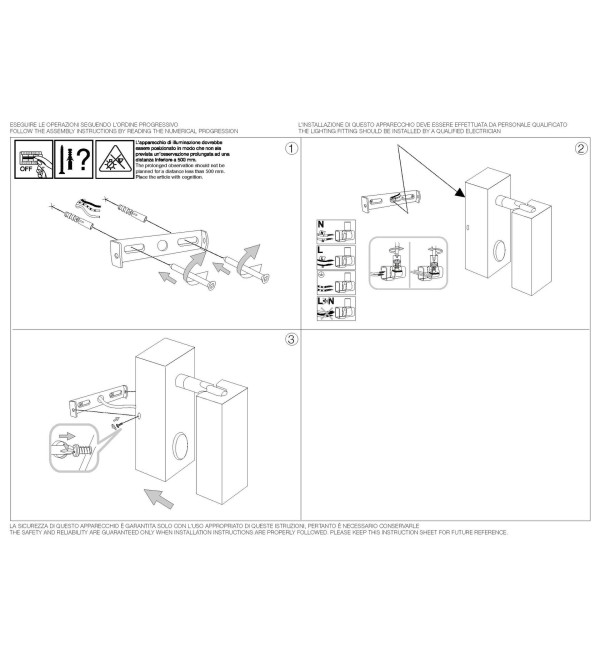 Светильник настенный Ideal Lux Page AP Square Черный 3000К LED 142241