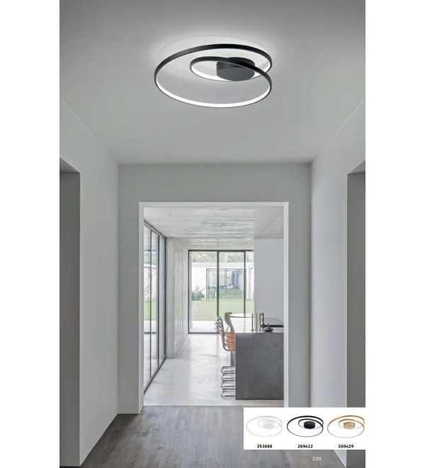 Светильник потолочный Ideal Lux Oz PL D100 LED 3000K Латунь 365022