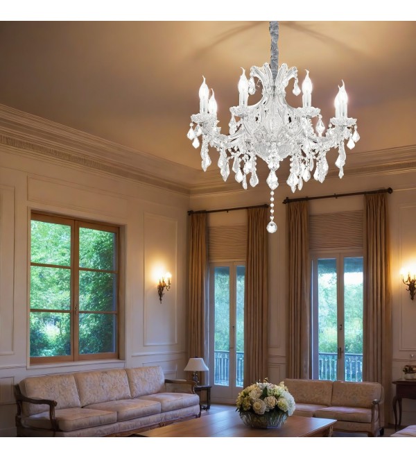 Люстра подвесная Ideal Lux Napoleon SP8 Хром E14 167244
