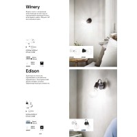 Светильник настенный Ideal Lux Edison AP1 Черный E27 148908