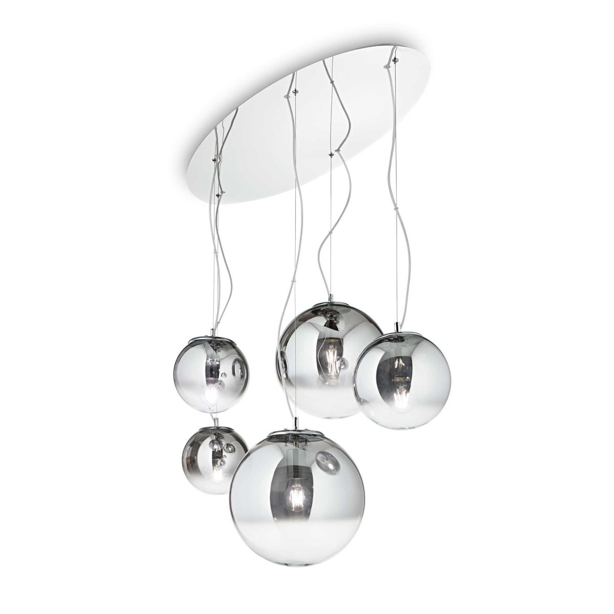 Люстра подвесная Ideal Lux Mapa Clear SP5 Хром E27 140759