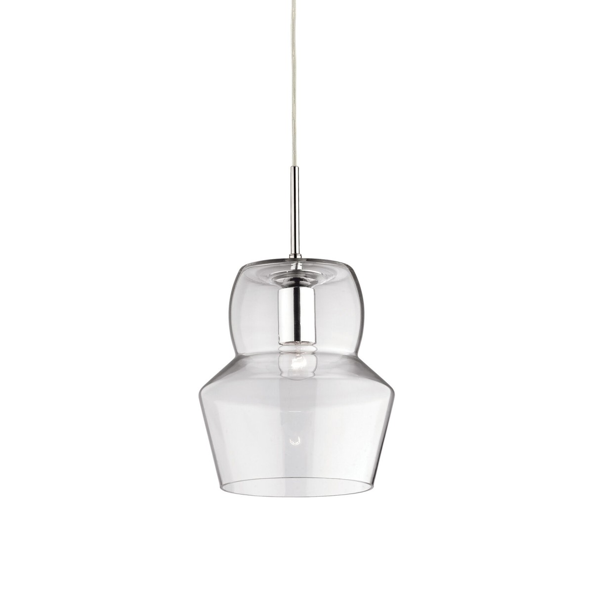 Светильник подвесной Ideal Lux Zeno SP1 Big макс.1х60Вт IP20 E27 230В Прозрачный/Хром Стекло/Металл Без лампы 088921